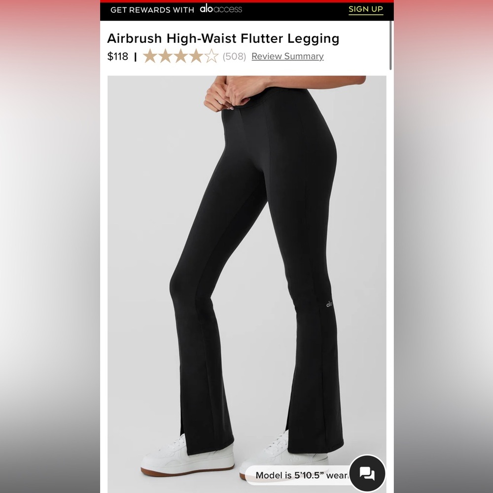 Alo Yoga Airbrush High-Waist Flutter Legging, Black, Large,
Never Worn
